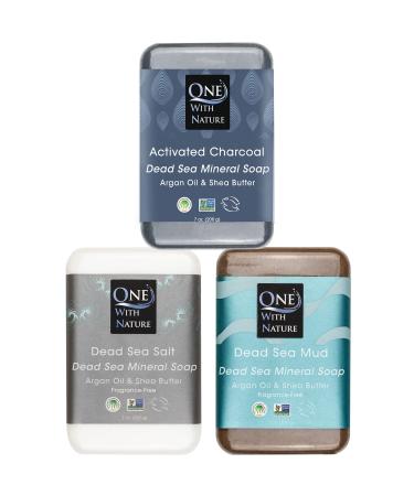 DEAD SEA MINERAL 7 oz SOAP VARIETY 3PK in BRANDED BOX. Dead Sea Salt contains Magnesium, Sulfur & 21 essential minerals. Shea Butter, Argan Oil, 100% Natural. All Skin Types, Acne, Eczema, Psoriasis 7 Ounce (Pack of 3) - Buy Online on GoSupps.com