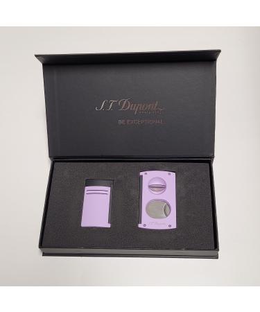 S.T. Dupont Matte Lilac Maxijet and Double Cutter Gift Set