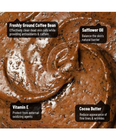 Cocoon Dak Lak Coffee Face Polish - 100% Vegan Exfoliating Scrub with Cocoa Butter & Safflower Oil for Smooth Glowing Skin | Anti Blackheads Enlarged Pores Wrinkles & Fine Lines - 5.07 fl oz - Buy Online on GoSupps.com