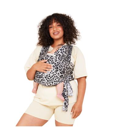 Freerider Co. Baby Sling | Stretchy Baby Wrap Carrier | Newborn - 30lbs | Premium Supersoft Tencel Fabric | Certified Hip Healthy | Award Winning Ergonomic Carrier (Leopard Print)