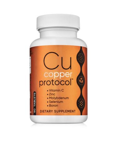 Copper Protocol Copper Supplements for Women and Men (90 Capsules) Boosts Energy Nourishes Body Anti-Aging Formula Includes Vitamin C Zinc & Selenium Non-GMO Made in USA - GMP Certified