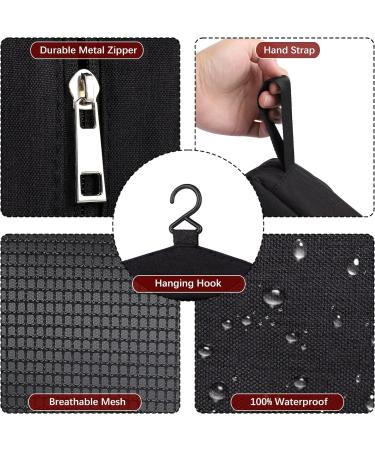 Januts Hanging Travel Toiletry Bag for Women Mens Wash Bag Make up Bags Waterproof Travel Toiletries Makeup Bag Girls Multifunctional Cosmetic Organizer with 2 Drawstring Bags Black - Buy Online on GoSupps.com