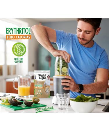 Erythritol 500gr 100% Natural Sweetener 0 Calories DulciLight Zero | Vegan Alternative | Enjoy Without Guilt | Ideal for The Keto Diet | DulciLight The Natural Taste of Sugar | - Buy Online on GoSupps.com