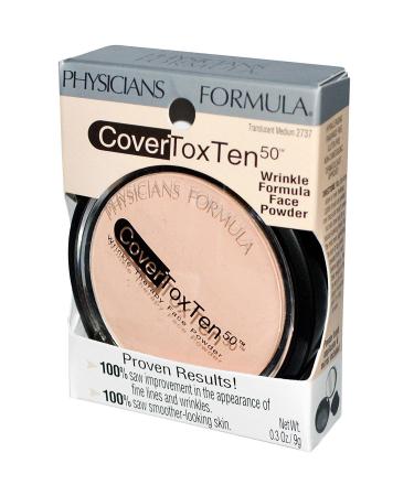 CoverToxTen50 (CoverToxTen 50) Translucent Medium 2737 0.3 oz (9g) - Wrinkle Formula Face Powder L