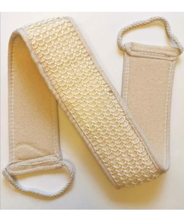 Exfoliating Sisal Back and Body Scrubber + Bath Mitt Glove with Cuff  All natural Loofah  Durable  Spa Brushing  Dry / Wet - Buy Online on GoSupps.com