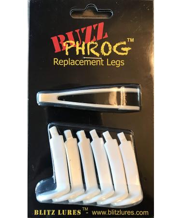 Blitz Buzz Phrog - Hollow Body Frog as seen in The BASSMASTER April 2020 Issue White (6pcs)