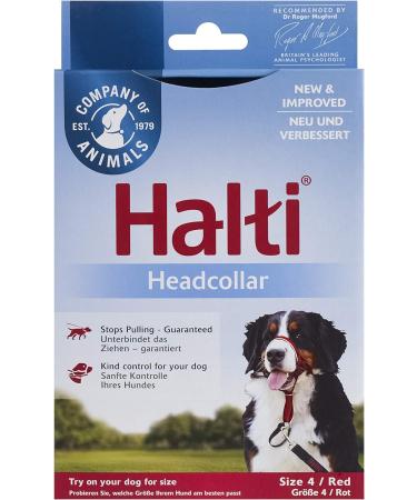Halti Head Collar Head Halter Collar for Dogs Head Collar to Stop Pulling for Small Medium and Large Dogs Red Size 4 - Buy Online on GoSupps.com