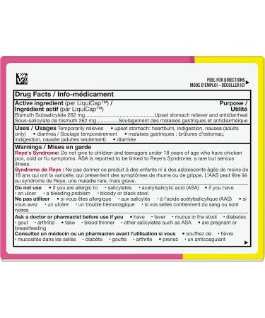 Pepto Bismol Liquicaps Upset Stomach Relief Diarrhea Relief Heartburn Nausea Indigestion Upset Stomach 12 Count - Buy Online on GoSupps.com