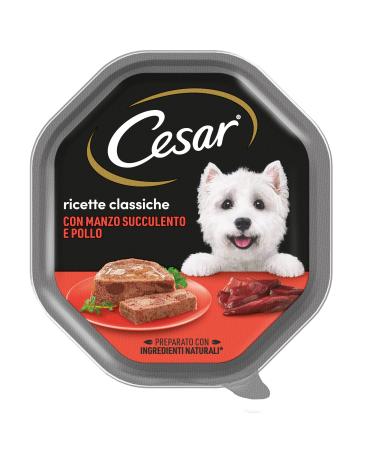 Cesar Classic Recipes Dog Food with Juicy Beef and Chicken 150 g - 14 Bowls Beef + Chicken - Buy Online on GoSupps.com