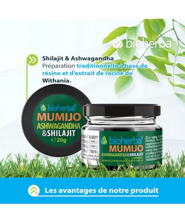 Shilajit R sine 20g avec Ashwagandha & Chrome Extrait v g tal concentr par BIOHERBA | Formule naturelle pour le quotidien | Compl ment alimentaire 1 Pi ces - Buy Online on GoSupps.com