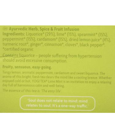 Yogi Tea Lime Mint Tea Bags 30.6g - Buy Online on GoSupps.com