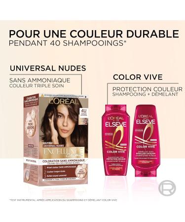 L OR AL PARIS - Coloration Cheveux Permanente - Longue Dur e - R sultat Naturel & Lumineux - Couvre 100% des Cheveux Blancs - Excellence Cr me Universal Nudes - Nuance : Ch tain Universel (4U) 4U - Ch tain - Buy Online on GoSupps.com