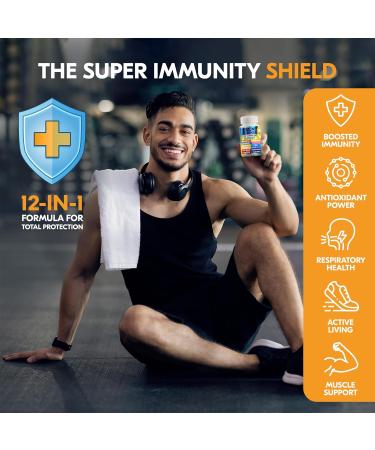 NUTRALIZIZER Immune Support Bundle: 12-in-1 Immune Defense Vitamins & Instant Mushroom Coffee | VIT D3 C Zinc Elderberry Adaptogenic Mushrooms | Immune Support Energy Boost - Buy Online on GoSupps.com