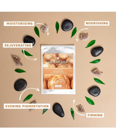 Orientana - Natural Silk Sheet Face Mask Snail Secretion & Collagen | Anti Ageing And Wrinkle Moisturiser | Acne Pigmentation Treatment | Hydrating Rejuvenating & Brightening - 1pc - Buy Online on GoSupps.com