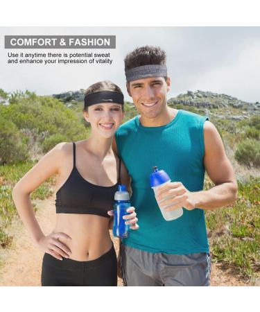 6-Pack Unisex Sports Headbands Sweatbands - Absorbent, Nonslip & Stretchy for Fitness - Soft Workout Hairband for Men and Women - Buy Online on GoSupps.com