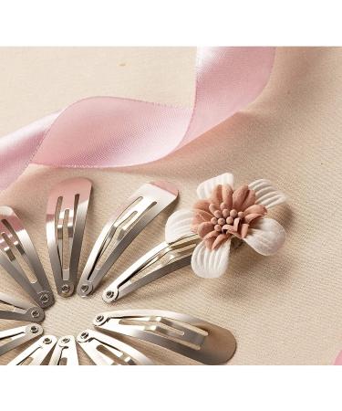 100-Pack Silver Snap Clips for Hair Styling - No Slip Metal Barrettes for Women, Girls, Toddlers - Salon Quality Hair Pins for Art, Crafts, DIY Projects - 1.9 x 0.5 Inches - Buy Online on GoSupps.com