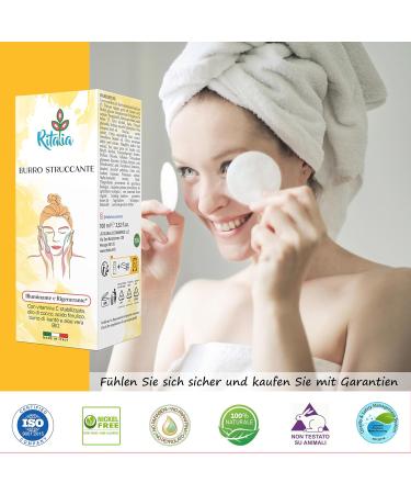 Ritalia Organic Cleansing Balm Gentle Face Cleanser for Eyeliner & Waterproof Mascara Removal - Buy Online on GoSupps.com