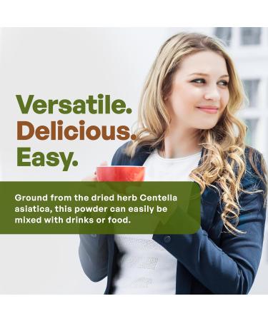 Gotu Kola 10:1 Extract Powder (8 oz) Centella Asiatica | Gluten Free and Non-GMO | Ayurvedic Herbal Supplement - Buy Online on GoSupps.com