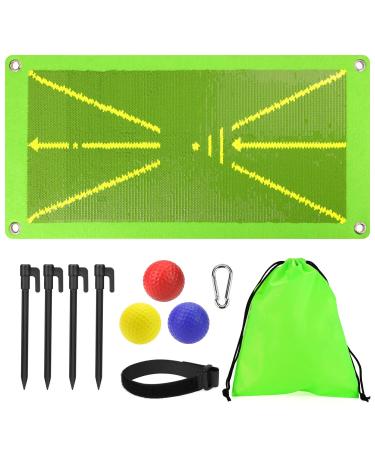 Husmued Golf Training Mat for Swing Detection Batting,Path Feedback Golf Practice Mats, Premium Golf Impact Mat, Advanced Golf Hitting Mat for Indoor/Outdoor, Golf Training Aid Equipment