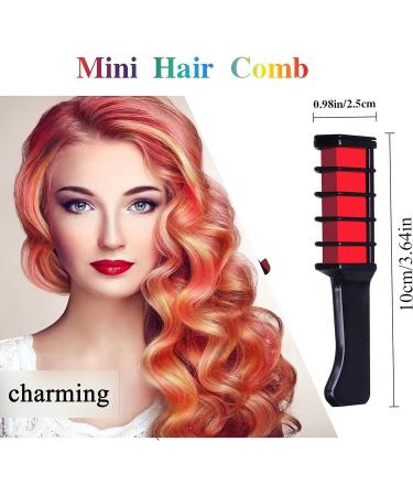Kyerivs Hair Chalk Comb 6 Pcs - Temporary Washable Hair Coloring for Girls, Kids & Women - Perfect for Cosplay, Halloween, Carnival & Birthday Parties - Buy Online on GoSupps.com