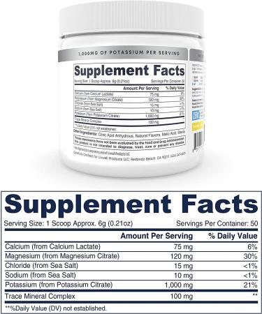 Keto K1000 Electrolyte Powder - Hydration Supplement Drink Mix - Lemonade Flavor | Boost Energy, Beat Leg Cramps - No Maltodextrin or Sugar | 50 Servings - Buy Online on GoSupps.com