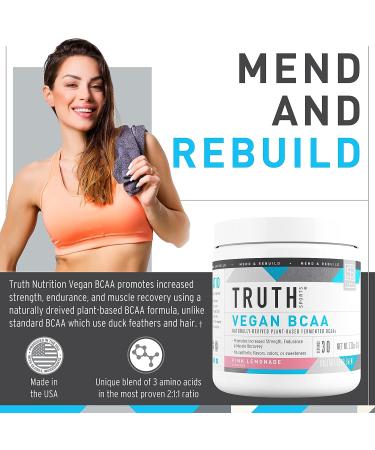 Truth Nutrition Vegan BCAA Powder- 2:1:1 Ratio Natural BCAAS Amino Acids Powder for Energy  Muscle Building  Post Workout Recovery Drink for Muscle Recovery (Pink Lemonade  30 Servings) - Buy Online on GoSupps.com