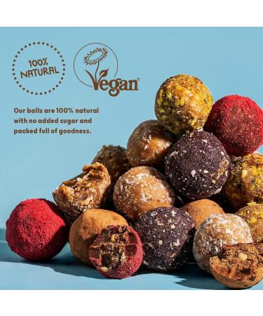 Goji & Coconut Protein Balls by The Protein Ball Co - 100% Natural Plant Based Snacks - 10 x 45g Bags - High Fibre, Vitamin Enriched, Gluten Free - Buy Online on GoSupps.com