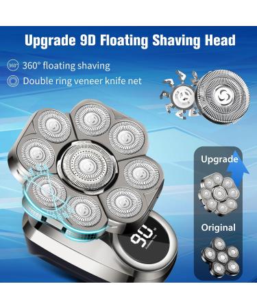 Head Shaver for Men - 9D Electric Razor IP67 Waterproof 6 in 1 Grooming Kit | Perfect Gift for Bald Heads - Buy Online on GoSupps.com