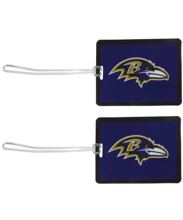 NFL Baltimore Ravens Vinyl Luggage Tag, 2pk, Purple