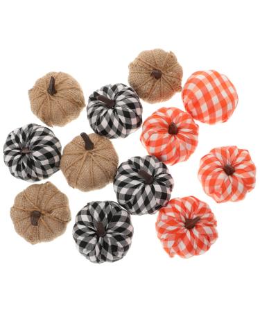 Zerodeko Foams Fake Pumpkin 12pcs Thanksgiving Pumpkin Artificial Party Supplies Environmental Foam Thanksgiving Assorted Fake Pumpkins Assorted Color 8.50X8.50X7.50CM
