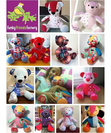 Funky Friends Factory Melody Memory Bear Sewing Pattern - DIY Plush Toy Pattern - Buy Online on GoSupps.com