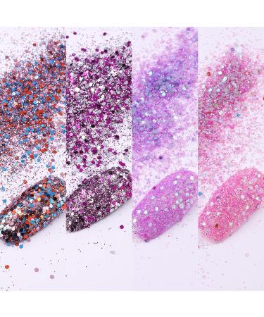 Oneleaf Holographic Chunky Glitter Set - 16 Colors, 120g - Face Body Eye Hair Nail Festival Sequins Glitter - Christmas Mermaid Dreams - Buy Online on GoSupps.com