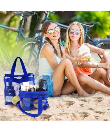 Portable Shower Mesh Caddy Bag for Travel and Swimming - Quick Dry Toiletry Organizer with Zipper (Dark Blue) - Buy Online on GoSupps.com