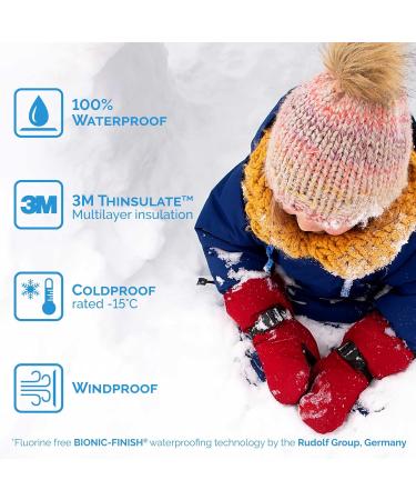 JAN & JUL Waterproof Stay-on Winter Snow Mittens for Baby Toddler - Winter Flower L 6-8Y - Buy Online on GoSupps.com