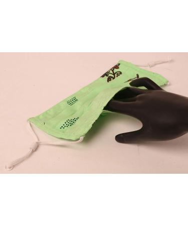 Touchstone Floral Cotton Face Mask - Adjustable Reusable Washable Pack of 3 for Men & Women - Gray Green Pink - Buy Online on GoSupps.com