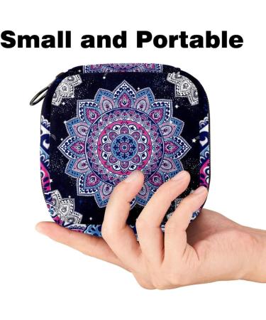 Stylish Indian Mandala Storage Bags for Women | Large Menstrual Cup Pocket & Zipper - Perfect for Period Inserts & Accessories - Buy Online on GoSupps.com