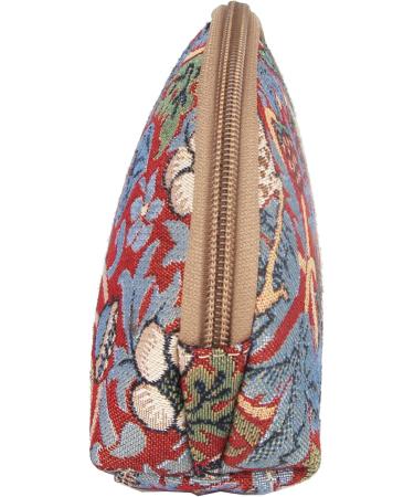 Buy William Morris Strawberry Thief Tapestry Makeup Bag - Red Travel Cosmetic Bag | International Shipping Available - Buy Online on GoSupps.com