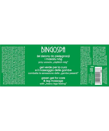 Buy BINGOSPA Green Gel for Heavy Legs & Varicose Veins | 500 ml | International Shipping Available - Buy Online on GoSupps.com