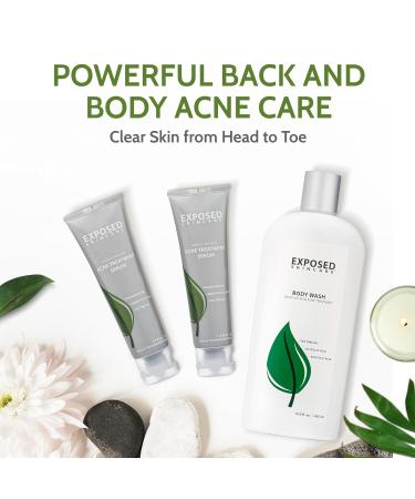 Exposed Skin Care Body Acne Kit - Dual Serums Wash & Cloth - Fast Relief for Back & Body Pimples - Buy Online on GoSupps.com
