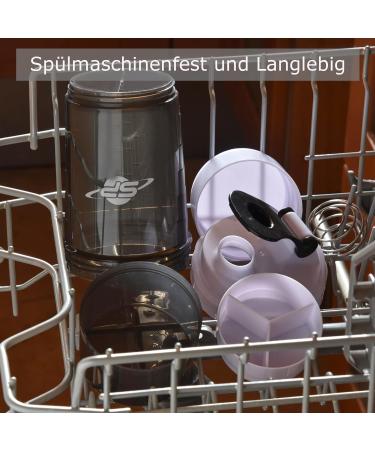 Buy Smart Planet Protein Shaker 500ml | Leak-Proof BPA-Free with 150ml Powder Compartment & 3-Seater Tablet Organizer for Fitness Shakes - International Shipping Available - Buy Online on GoSupps.com