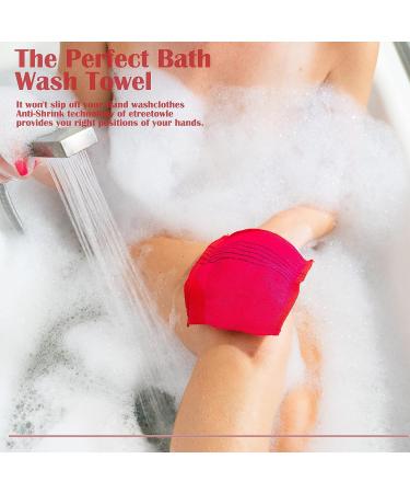 Etreetowel Anti-Shrink Korean Exfoliating Bath Washcloths Mitts 6-Pack - Premium Viscose Rayon Body Scrub Gloves - Buy Online on GoSupps.com