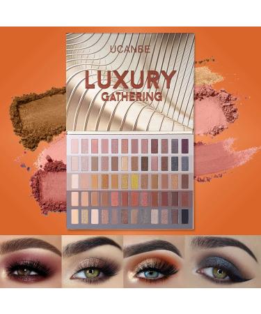 UCANBE Pro 60 Shades Eyeshadow Palette + 15pc Makeup Brushes Set - High Pigmented Naked Nudes, Shimmer, Matte, Metallic Smokey Eye Shadow - Neutral Pallet Kit - Buy Online on GoSupps.com