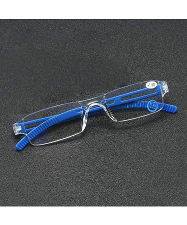MMOWW 4 Pack Randless Reading Glasses for Men & Women - Clear Rectangular Blue Light Blocking Glasses (2 Black + 2 Blue 3.5x) - Stylish & Comfortable - Buy Online on GoSupps.com