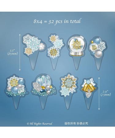 32pcs snowflake cupcake topper - Buy Online on GoSupps.com