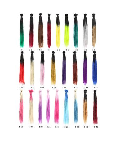 10PC No LIFE 50cm Black to Ginger Red Dreadlock Extensions | Synthetic Dreadlock Accessories for Men & Women | Jamaican Punk Hip-Hop Reggae Hair Wigs - Buy Online on GoSupps.com
