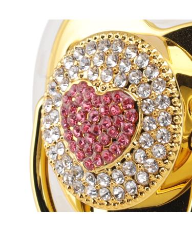 Heart Shape Baby Pacifier with Shiny Rhinestones | Soft & Light for Newborn Girls (Gold) - International Shipping Available - Buy Online on GoSupps.com