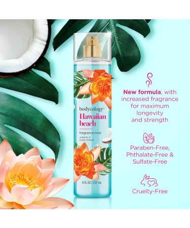 Bodycology Long-Lasting Fragrance Body Mist Hawaiian Beach 8 fl oz - Buy Online on GoSupps.com