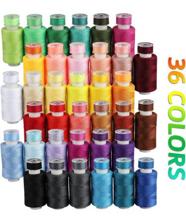 Blibly 72Pcs Sewing Thread Kit - 500 Yards Polyester Spools with Accessories - Prewound Bobbins for Hand & Machine - 36 Colors - Buy Online on GoSupps.com