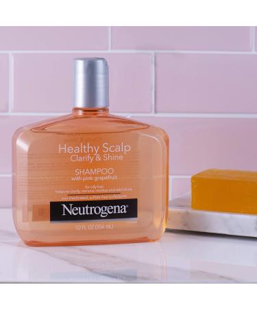 Neutrogena Exfoliating Healthy Scalp Clarify & Shine Shampoo for Oily Hair and Scalp Anti-Residue Shampoo with Pink Grapefruit pH-Balanced Paraben & Phthalate-Free Color-Safe 354 ml. Shampoo Pink - Buy Online on GoSupps.com