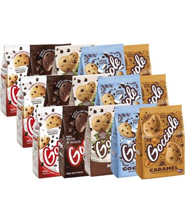 Pavesi Maxi Mix Set of 15 cookies assorted with chocolate caramel coconut gibier and extra dark doll with chocolate drops